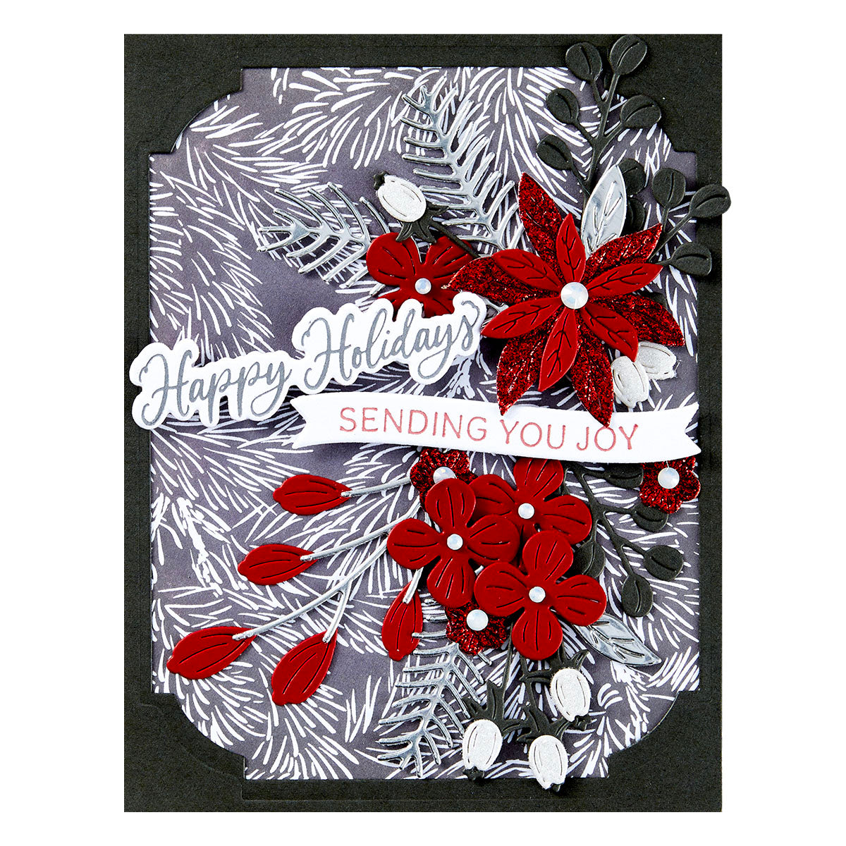 Spellbinders - Sending Joy Sentiments Press Plate & Die Set