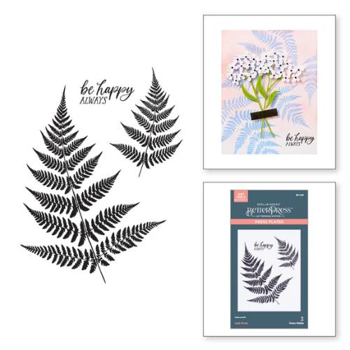 Spellbinders - Lush Ferns BetterPress Plate from the Field Notes Collection