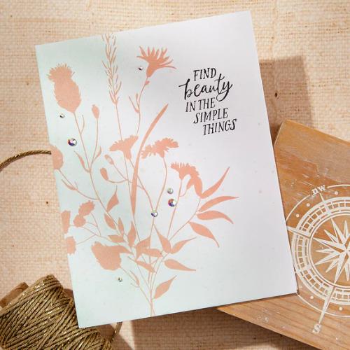 Spellbinders - Bloom Wildly BetterPress Plate from the Field Notes Collection