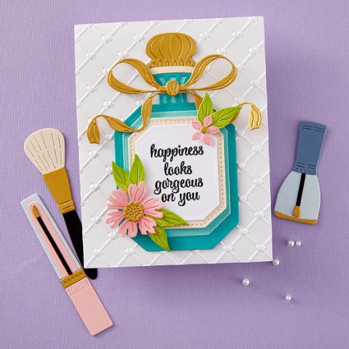 Spellbinders - Flawless Sentiments Press Plate & Die Set from the Gorgeous You Collection