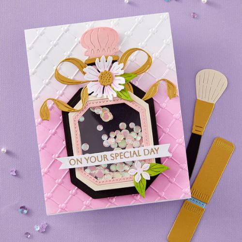 Spellbinders - Flawless Sentiments Press Plate & Die Set from the Gorgeous You Collection