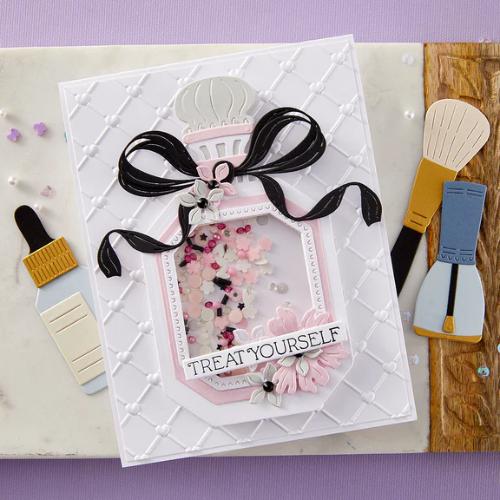 Spellbinders - Flawless Sentiments Press Plate & Die Set from the Gorgeous You Collection