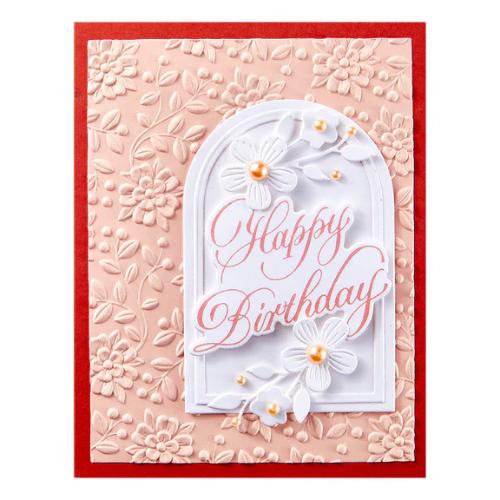 Spellbinders - Copperplate Happy Birthday and Everything BetterPress Plate & Die Set from the Copperplate Happy Everything Sentiments Collection by Paul Antonio