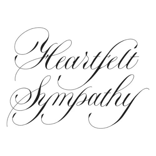 Spellbinders - Copperplate Heartfelt Sympathy BetterPress Plate from the Copperplate Happy Everything Sentiments Collection by Paul Antonio