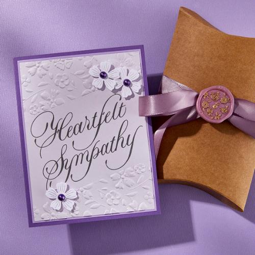 Spellbinders - Copperplate Heartfelt Sympathy BetterPress Plate from the Copperplate Happy Everything Sentiments Collection by Paul Antonio