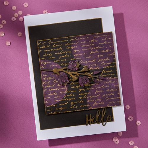 Spellbinders - Script Text BetterPress Plate from the Wildflowers Collection by Lisa Horton