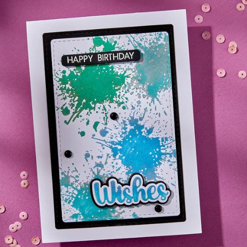 Spellbinders - Splatters BetterPress Plate from the Wildflowers Collection by Lisa Horton