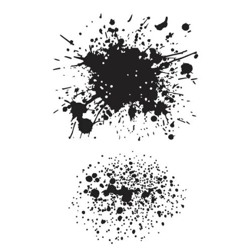 Spellbinders - Splatters BetterPress Plate from the Wildflowers Collection by Lisa Horton