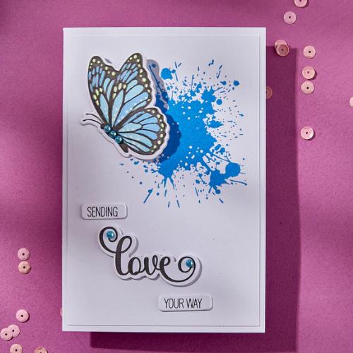 Spellbinders - Splatters BetterPress Plate from the Wildflowers Collection by Lisa Horton