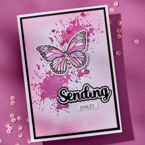 Spellbinders - Splatters BetterPress Plate from the Wildflowers Collection by Lisa Horton