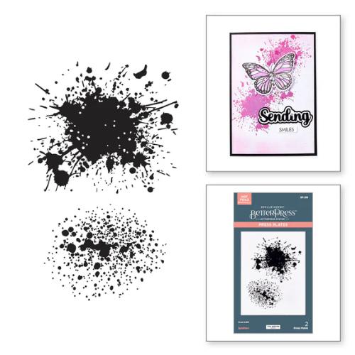 Spellbinders - Splatters BetterPress Plate from the Wildflowers Collection by Lisa Horton