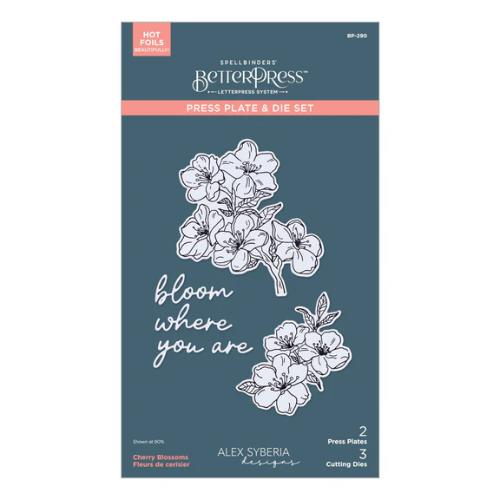 Spellbinders - Cherry Blossoms BetterPress Plate & Die Set from the Spring in Kyoto Collection by Alex Syberia Designs