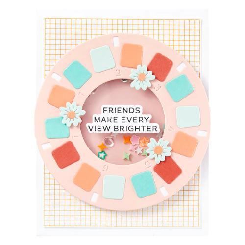 Spellbinders - Reel Color Sentiments BetterPress Plate & Die Set from the Take Note Collection