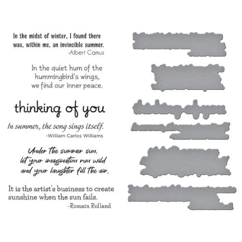 Spellbinders - Summer Solstice Garden Sentiments BetterPress Plate & Die Set from the Summer Solstice Garden Collection by Susan Tierney-Cockburn