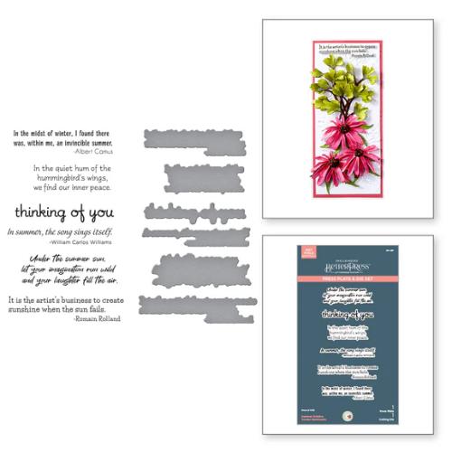 Spellbinders - Summer Solstice Garden Sentiments BetterPress Plate & Die Set from the Summer Solstice Garden Collection by Susan Tierney-Cockburn