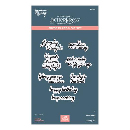 Spellbinders - Soaring Sentiments Press Plate & Die Set from the Sky's the Limit Collection by Simon Hurley