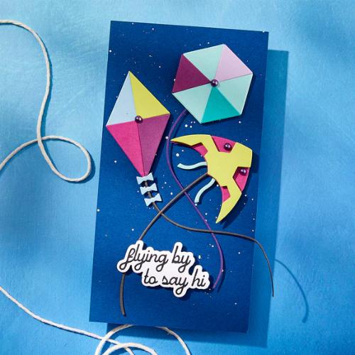 Spellbinders - Soaring Sentiments Press Plate & Die Set from the Sky's the Limit Collection by Simon Hurley