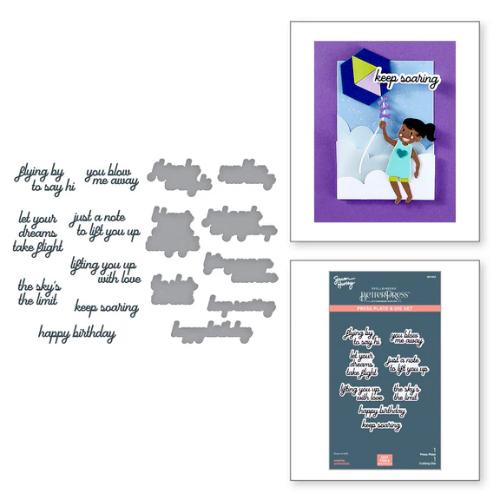 Spellbinders - Soaring Sentiments Press Plate & Die Set from the Sky's the Limit Collection by Simon Hurley