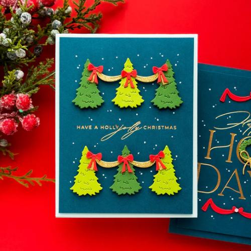 Spellbinders - Christmas Cheer Sentiments BetterPress Plate & Die Set from the City Holiday Collection by Yana Smakula