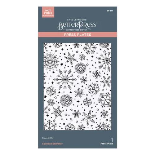 Spellbinders - Snowfall Shimmer BetterPress Plate from the Wonderland Collection