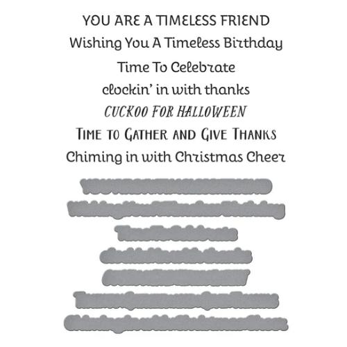 Spellbinders - Cuckoo Cottage Sentiments BetterPress Plate & Die Set from the Cuckoo Cottage Collection