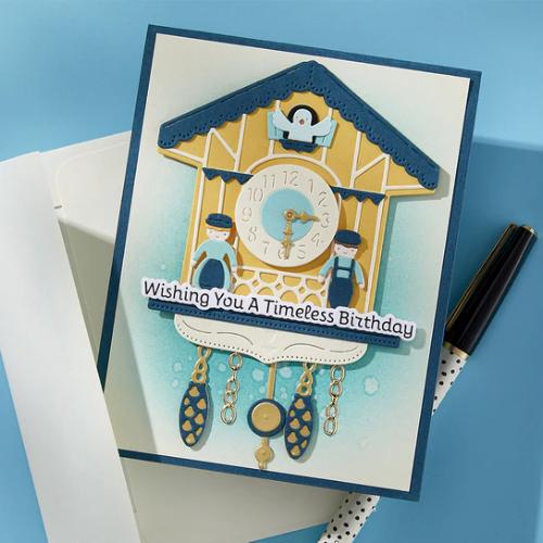 Spellbinders - Cuckoo Cottage Sentiments BetterPress Plate & Die Set from the Cuckoo Cottage Collection