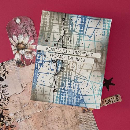 Spellbinders - Grungy Background Press Plates from the Beautifully Imperfect Collection