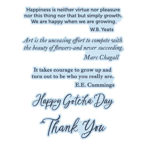 Spellbinders - The Poet's Garden Sentiments Press + Foil Plate & Die Set