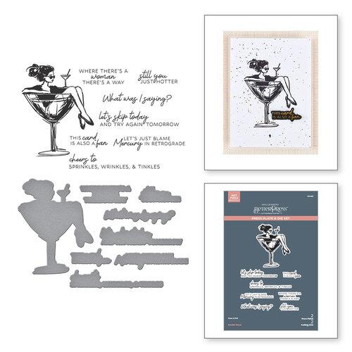 Spellbinders - Martini Mood BetterPress Plate & Die Set from the Happier Hour Collection