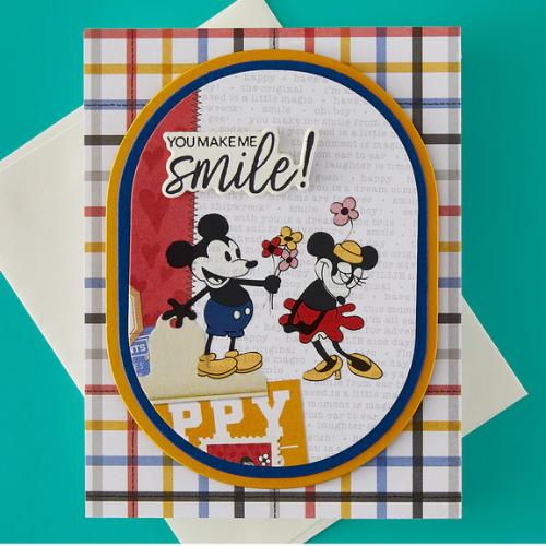 Spellbinders - Classic Mouse Happy Sentiments Press + Foil Plate & Die Set