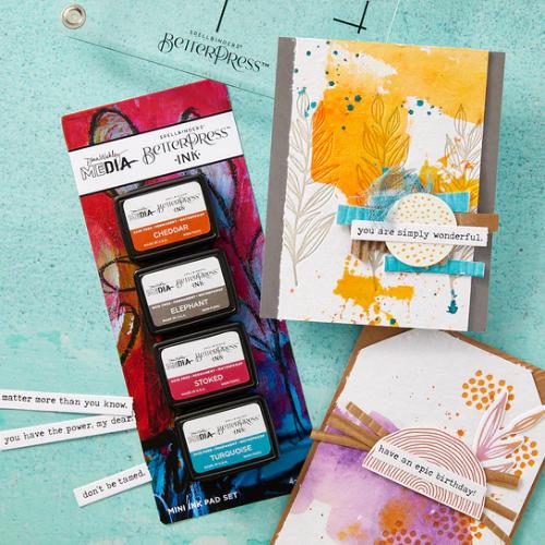 Spellbinders - Dina's Faves BetterPress Ink Mini Set by Dina Wakley