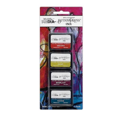 Dina Wakley MEdia Spellbinders BetterPress Mini Ink Kit - Earthy
