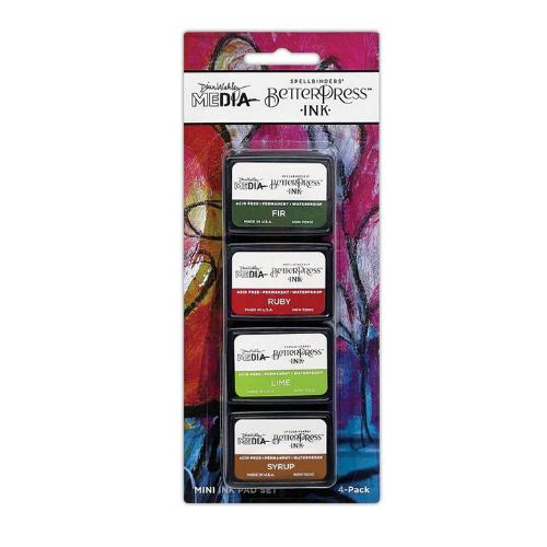 Dina Wakley MEdia Spellbinders BetterPress Mini Ink Kit - Festive