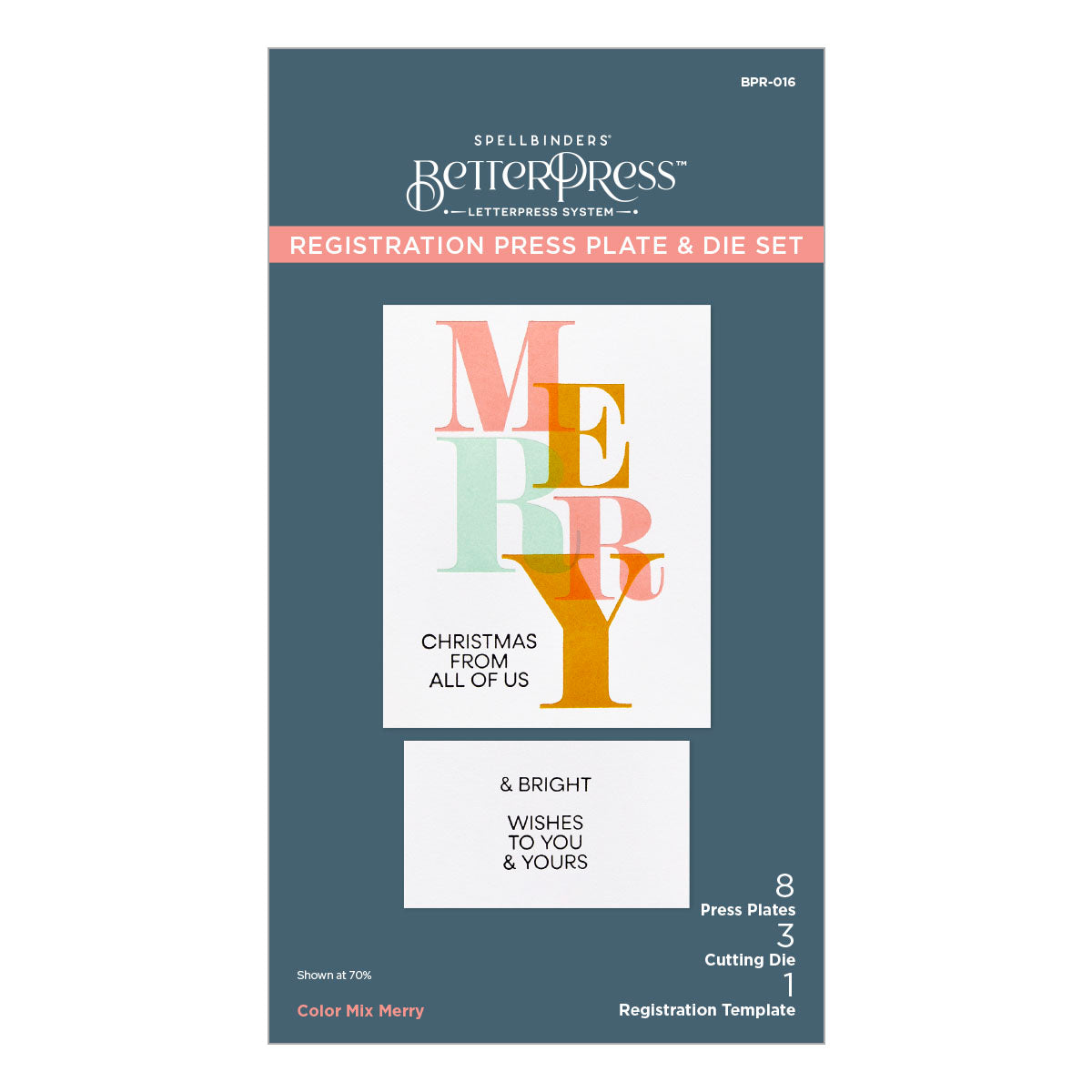 Spellbinders - Color Mix Merry Registration Press Plates