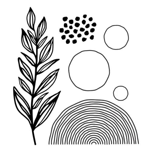 Spellbinders - Flourishing BetterPress Plates from the Modern Botanicals Collection by Dina Wakley