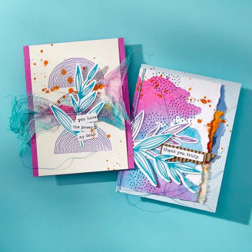 Spellbinders - Flourishing BetterPress Plates from the Modern Botanicals Collection by Dina Wakley