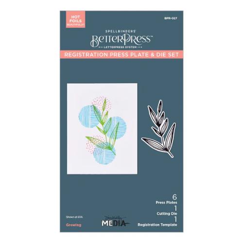 Spellbinders - Growing Betterpress Plates & Die Set from the Modern Botanicals Collection by Dina Wakley