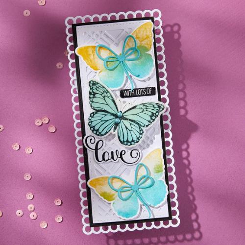 Spellbinders - Butterfly Silhouettes Registration Press Plate & Die Set from the Wildflowers Collection by Lisa Horton