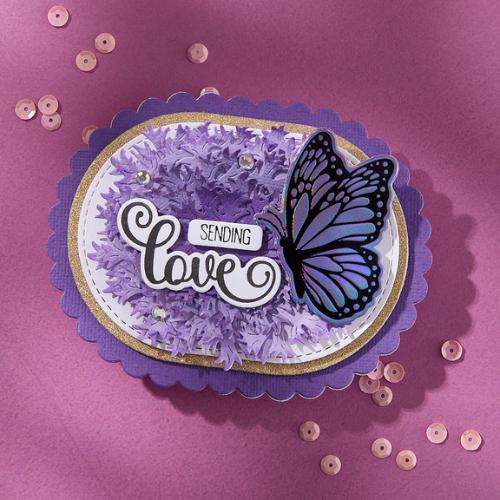 Spellbinders - Butterfly Silhouettes Registration Press Plate & Die Set from the Wildflowers Collection by Lisa Horton