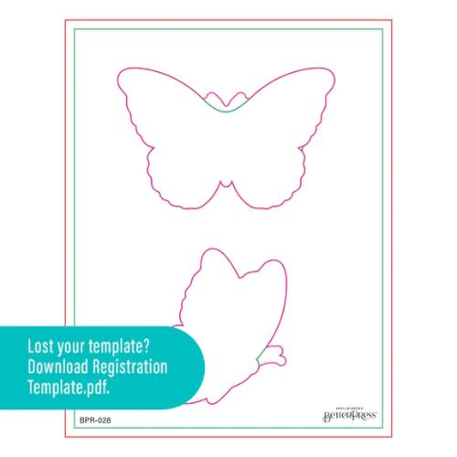 Spellbinders - Butterfly Silhouettes Registration Press Plate & Die Set from the Wildflowers Collection by Lisa Horton