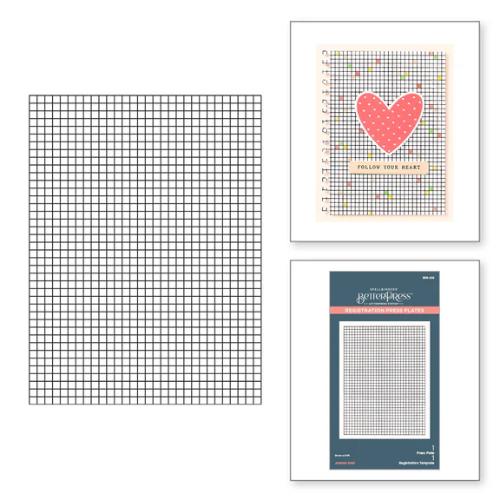 Spellbinders - Journal Grid Registration Press Plates from the Take Note Collection