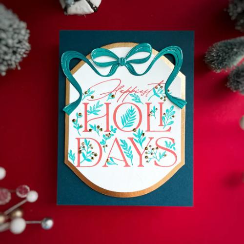 Spellbinders - Happiest Holidays Registration Press Plate Set from the City Holiday Collection by Yana Smakula