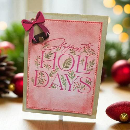 Spellbinders - Happiest Holidays Registration Press Plate Set from the City Holiday Collection by Yana Smakula