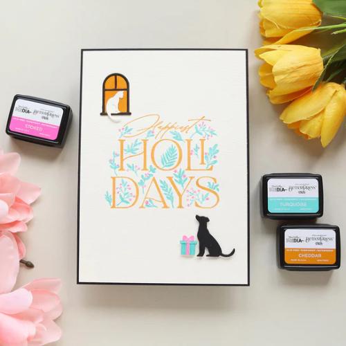 Spellbinders - Happiest Holidays Registration Press Plate Set from the City Holiday Collection by Yana Smakula