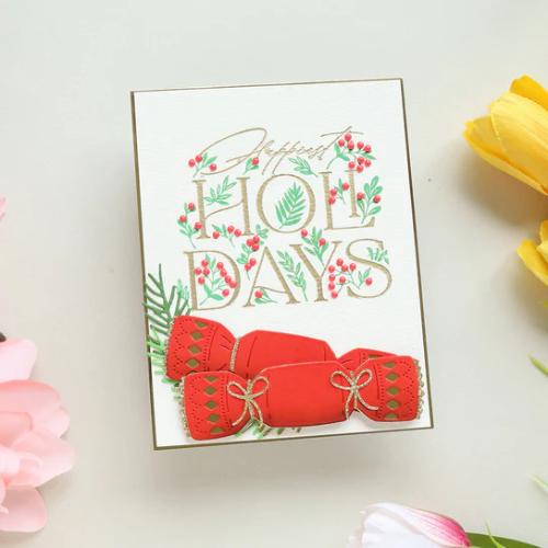 Spellbinders - Happiest Holidays Registration Press Plate Set from the City Holiday Collection by Yana Smakula