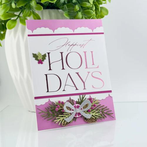 Spellbinders - Happiest Holidays Registration Press Plate Set from the City Holiday Collection by Yana Smakula