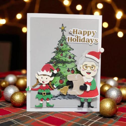 Spellbinders - Twinkle Bright Tree Registration BetterPress Plates from the Wonderland Collection