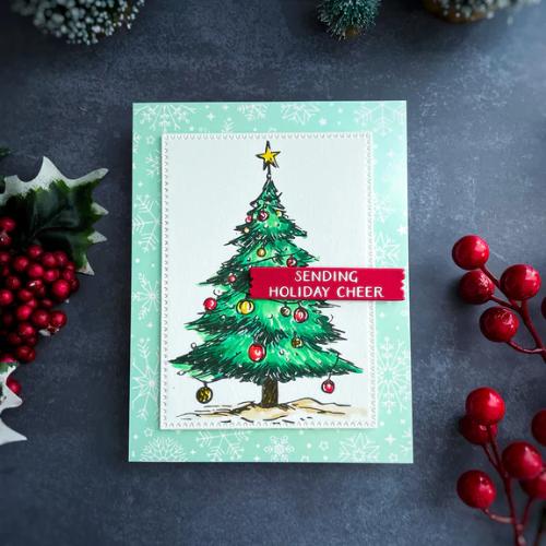 Spellbinders - Twinkle Bright Tree Registration BetterPress Plates from the Wonderland Collection