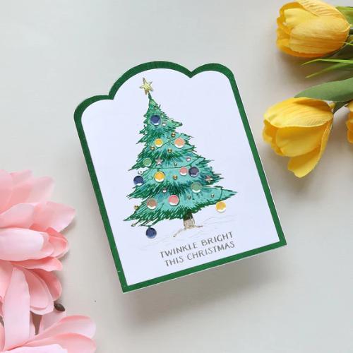 Spellbinders - Twinkle Bright Tree Registration BetterPress Plates from the Wonderland Collection