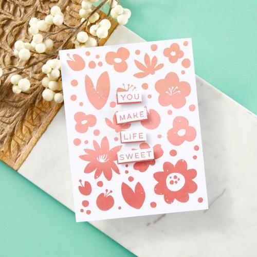 Spellbinders - Sweet Life Floral Press Plates & Die Set- BetterPress Society March 2025 - Postage as per Actual